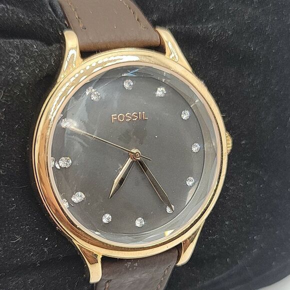 FOSSIL BQ3393 Women's Brown Leather Analog Dial Quartz Genuine Wrist Watch BC50 - Picture 4 of 11